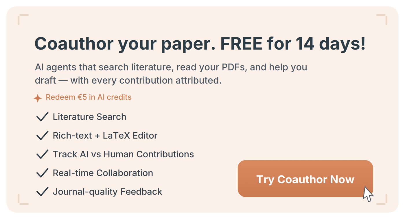 Coauthor your paper — AI agents that search literature, read your PDFs, and help you draft, with every contribution attributed