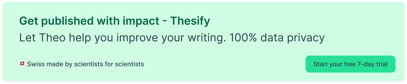 Get published with impact — let Theo help you improve your writing, with 100% data privacy
